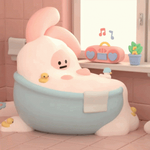 炒鸡炒鸡可爱的粉兔子…